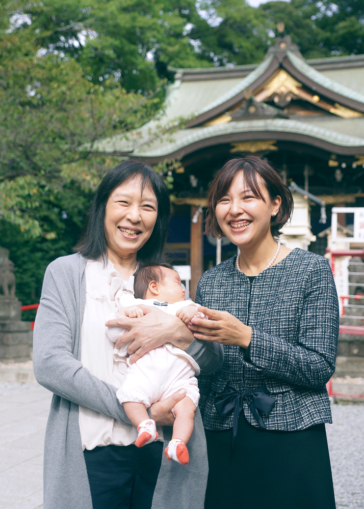 お宮参りの出張撮影の写真