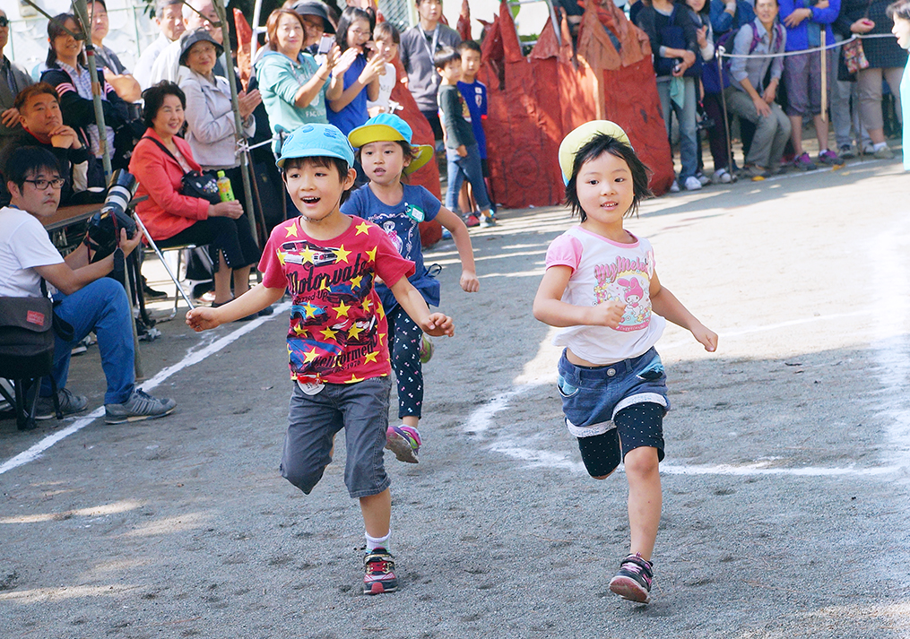 運動会の徒競走