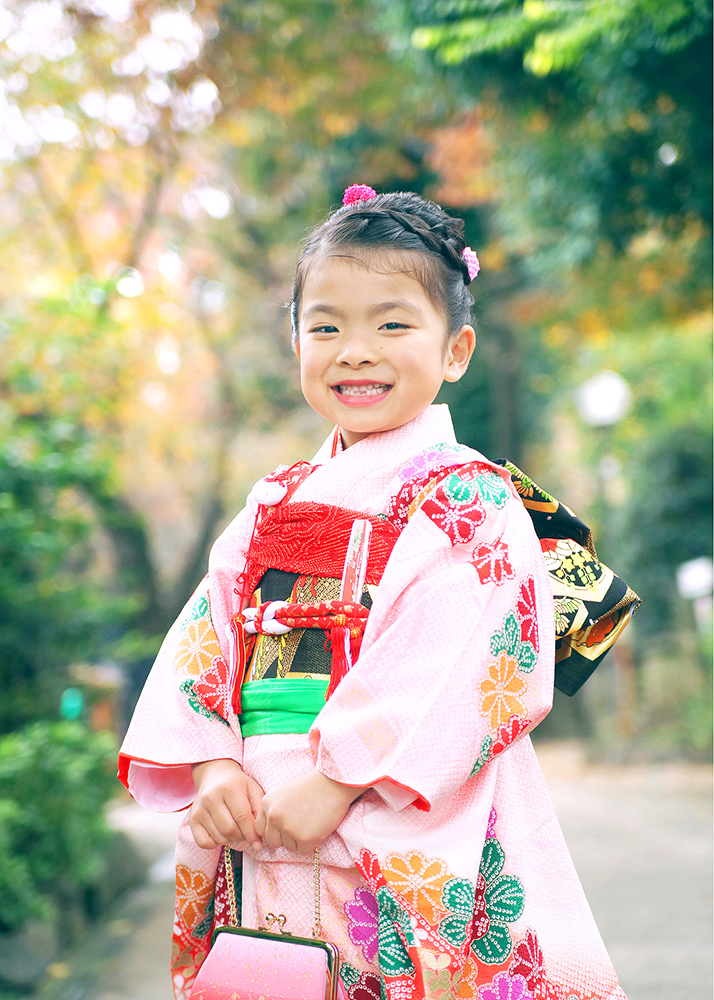 世田谷松蔭神社での7歳女の子の七五三