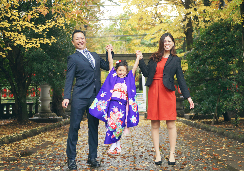 清瀬水天宮での7歳女の子の七五三写真