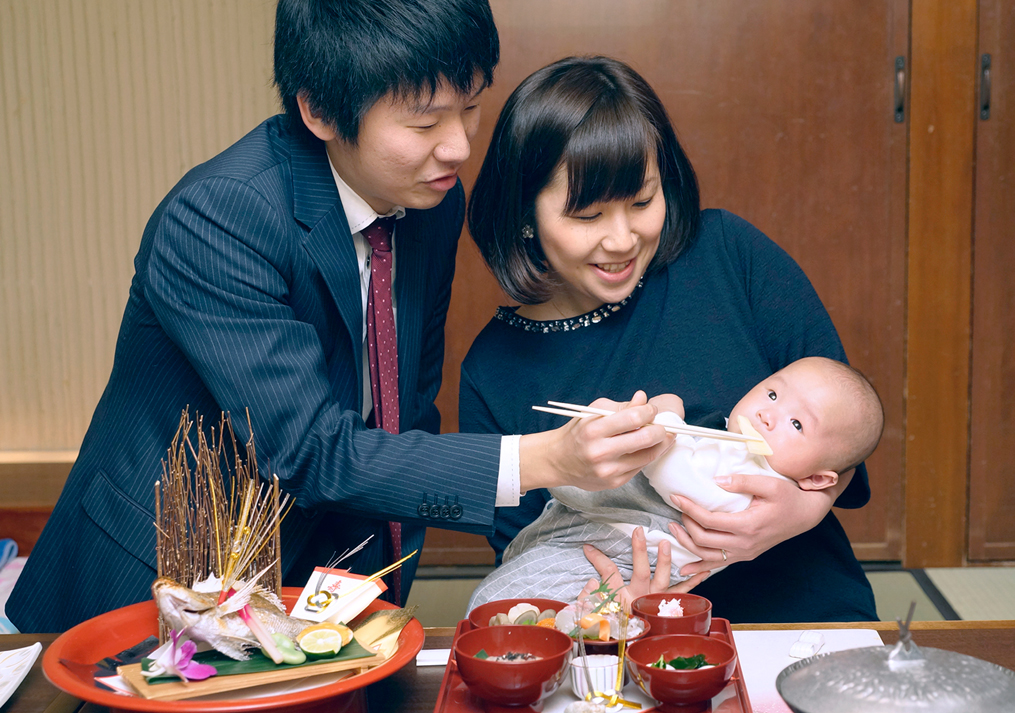 お食い初めの写真