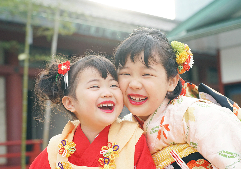 赤坂日枝神社で姉妹の七五三