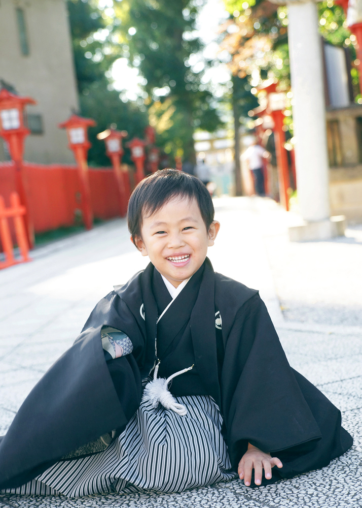 5歳男の子の笑顔